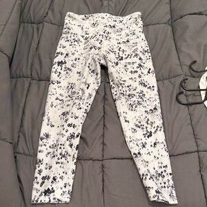 Balance Collection White and Black Speckled Leggings